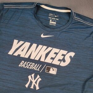 Nike Yankees Baseball MLB Dri-FIT T-Shirt Men's XL Blue Training Tee